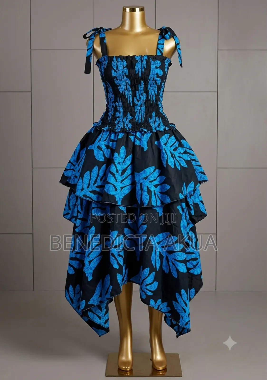 Handkerchief Two Piece Blue Black