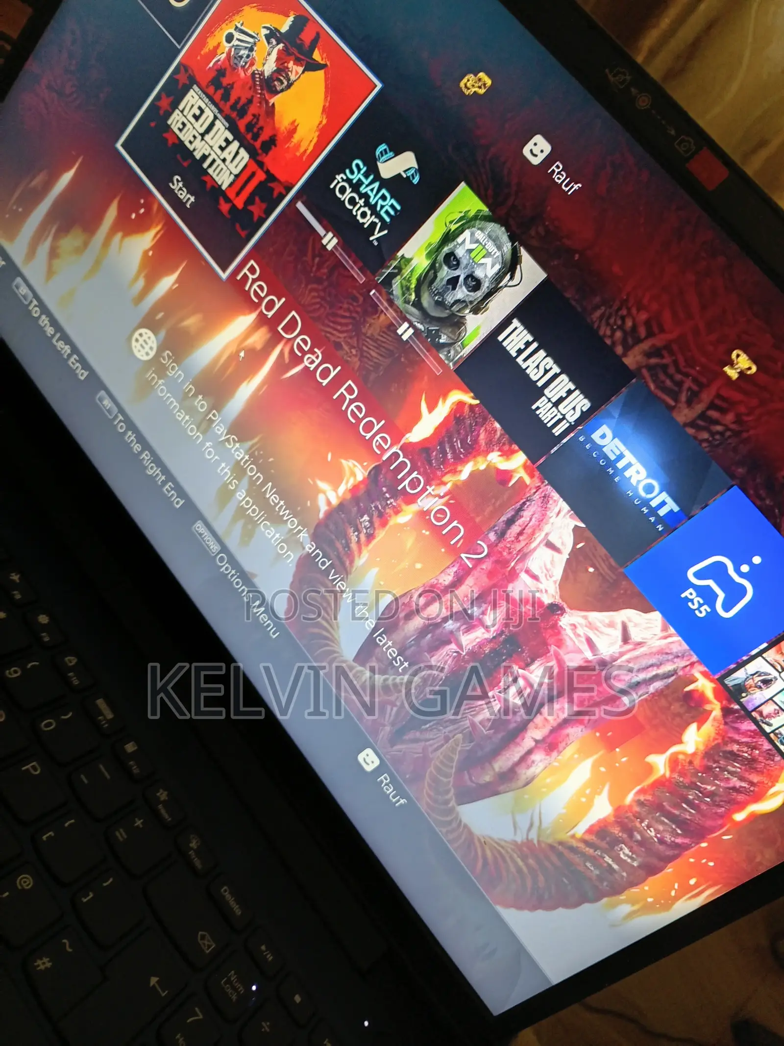 PS4 Standard 1TB With 2 Controllers and Games