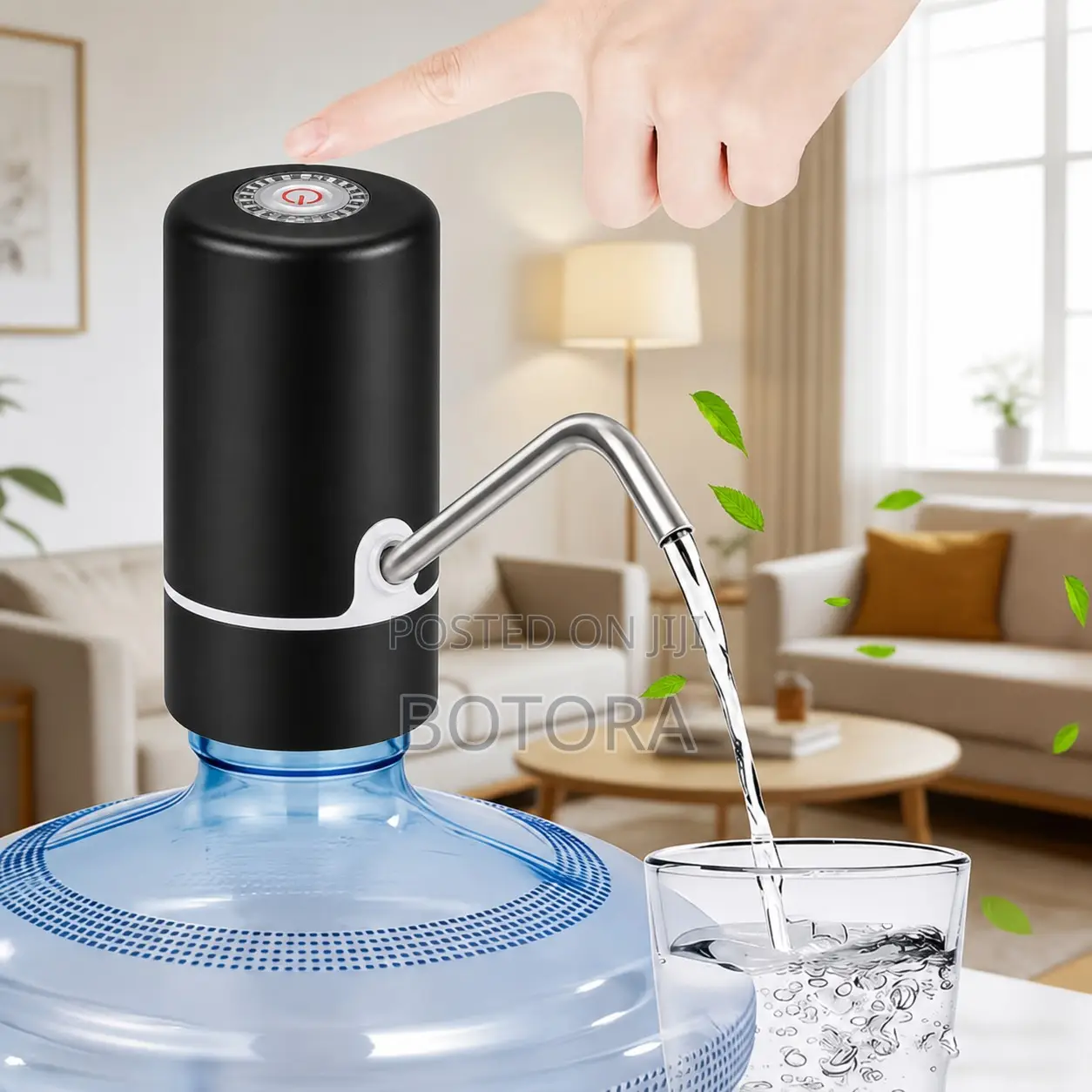 Portable Drinking Water Bottle Dispenser Pump, One-Button