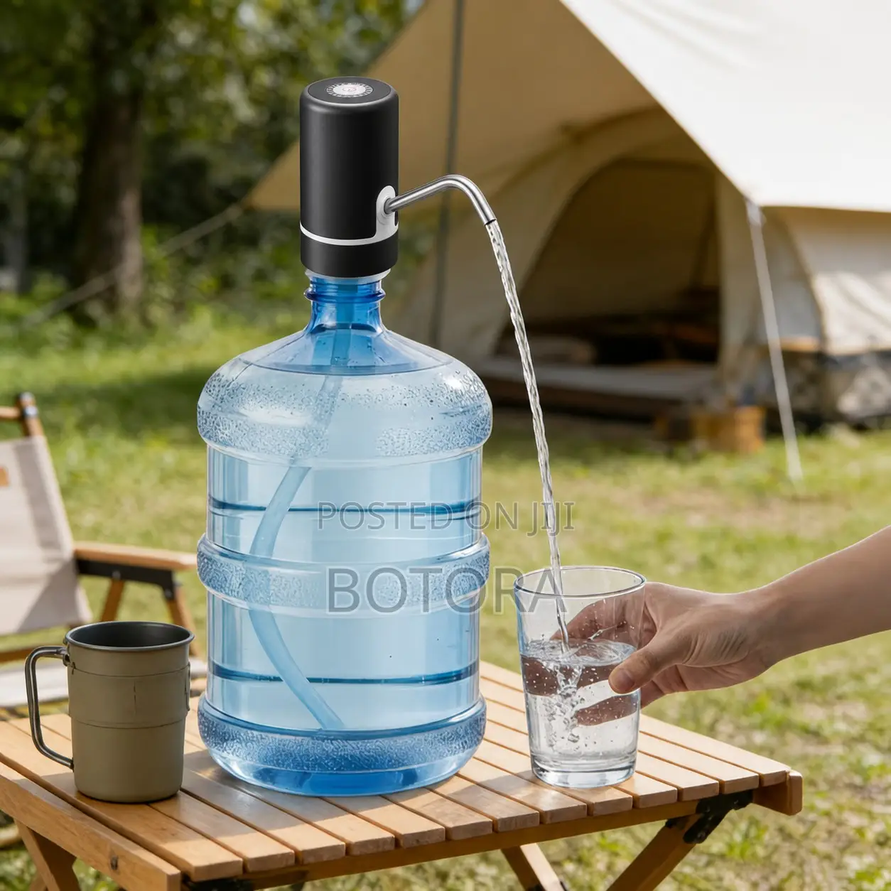 Portable Drinking Water Bottle Dispenser Pump, One-Button