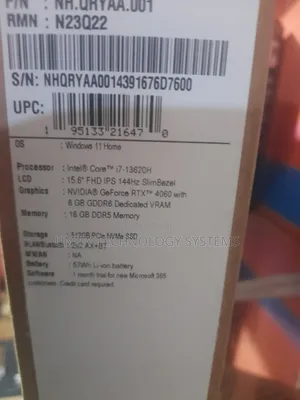 New Laptop Acer Nitro 5 16GB Intel Core i7 SSD 512GB