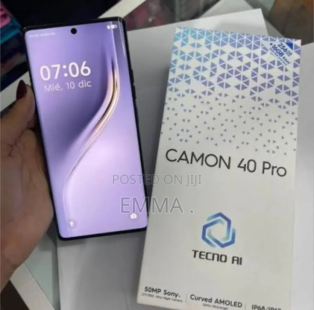 New Tecno Camon 40 Pro 4G 256 GB Black