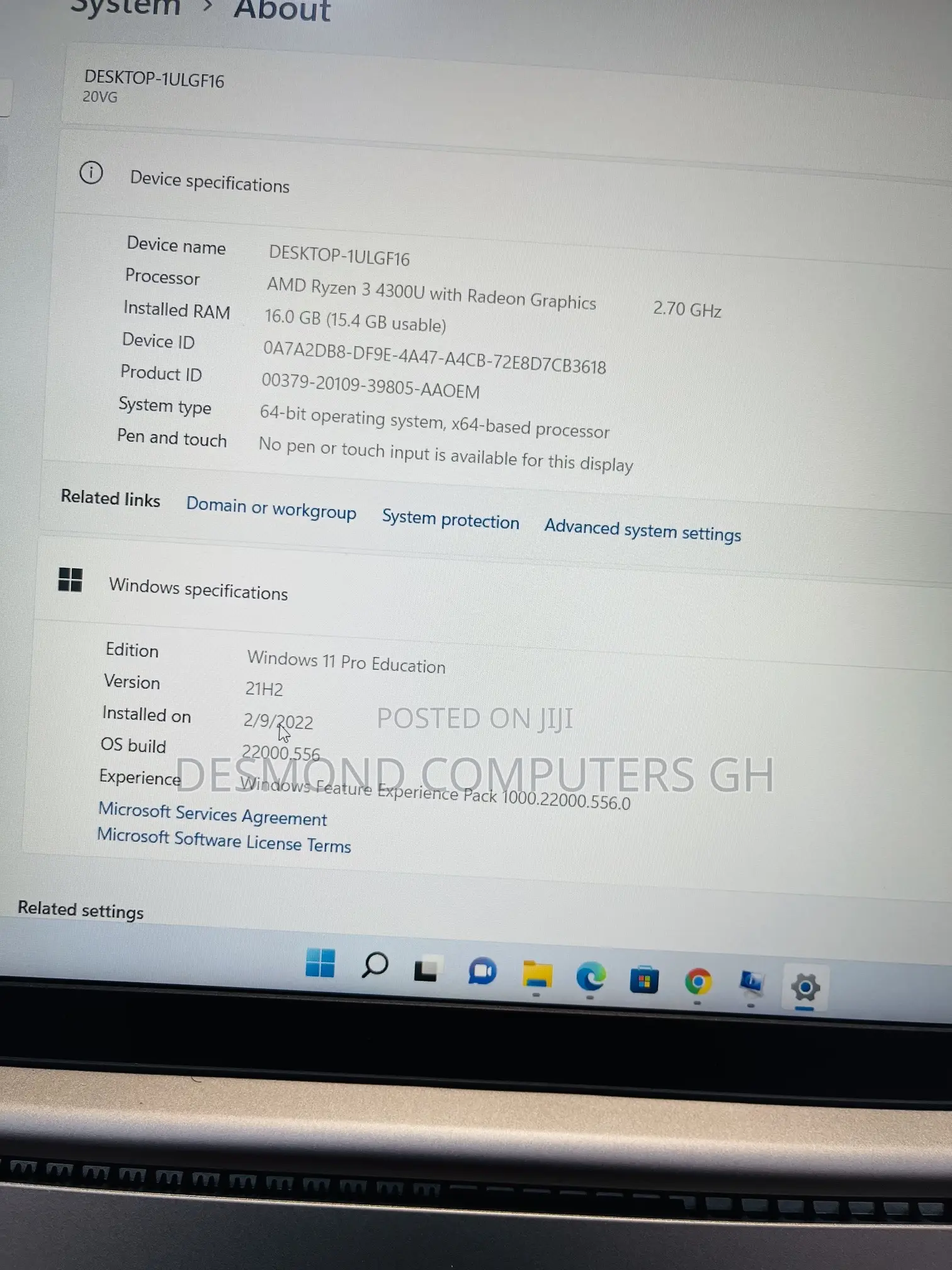 Laptop Lenovo ThinkBook 15s Gen 2 16GB AMD Ryzen 3 SSD 128GB