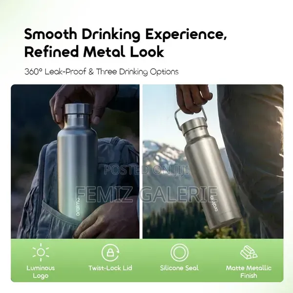 Oraimo DualHandy 740 Leakproof Portable 740ml Insulated Water Bottle