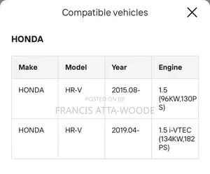 Original Honda HRV / Vezel Air Filter
