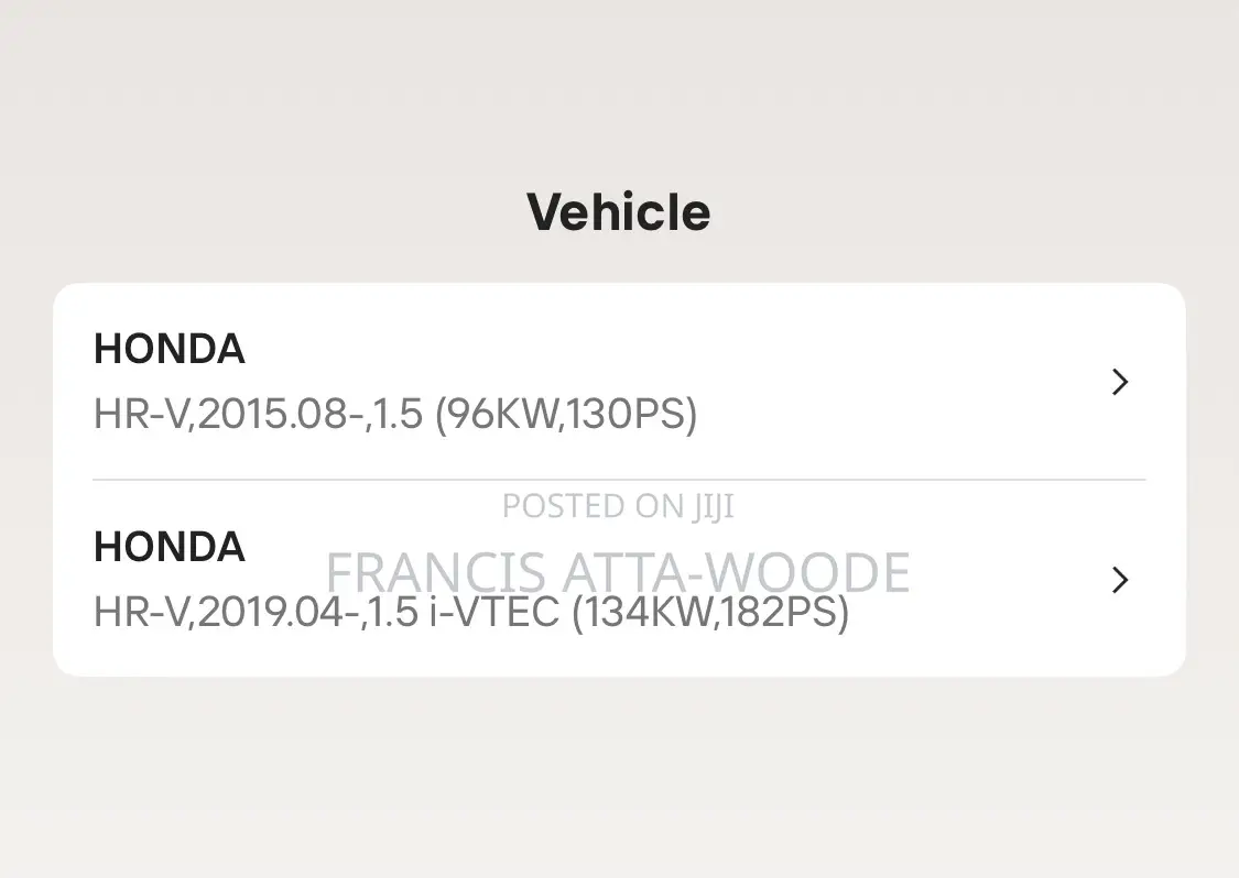 Original Honda HRV / Vezel Air Filter