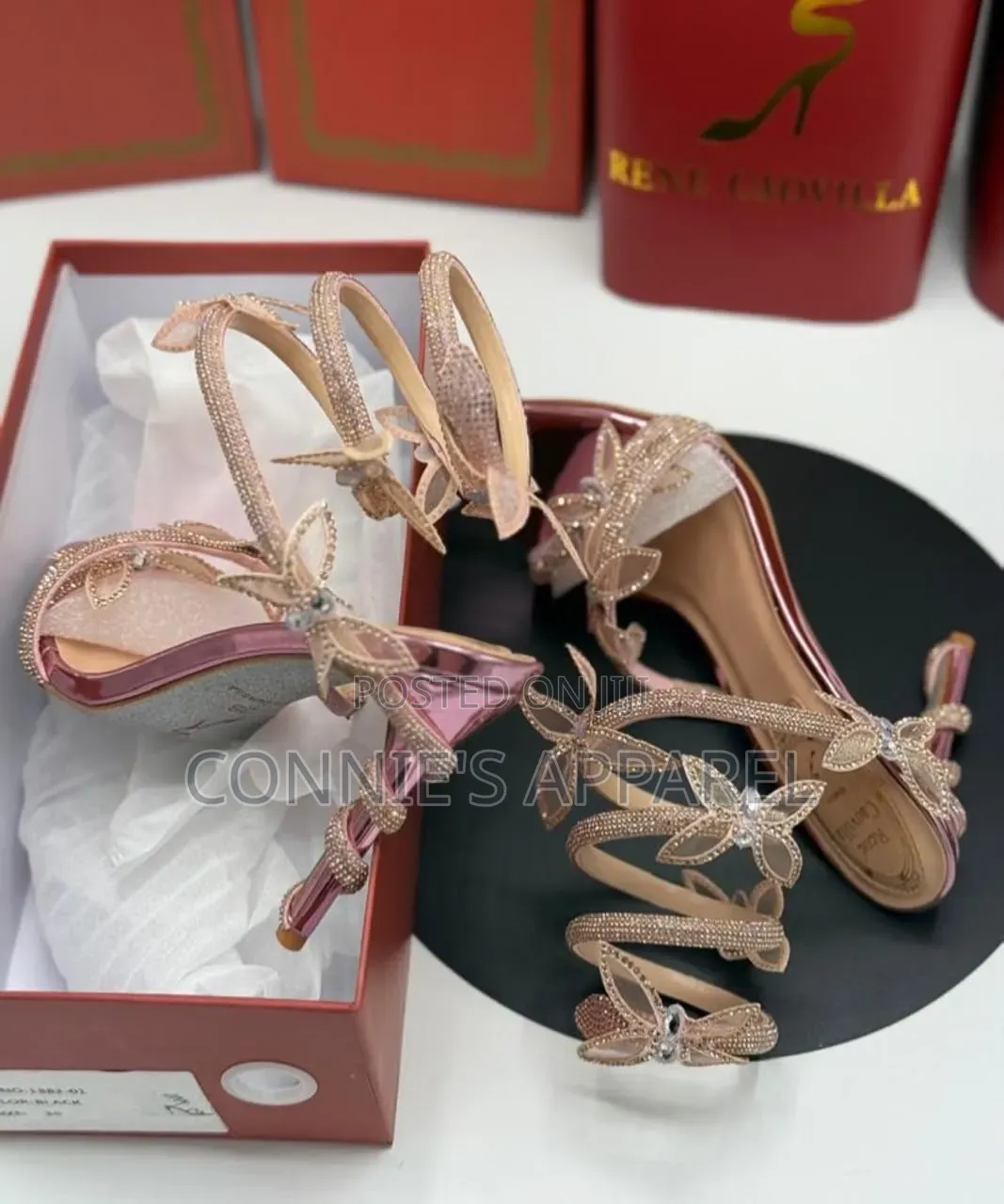 High Grade Caovilla Butterfly Strap Heels for Women