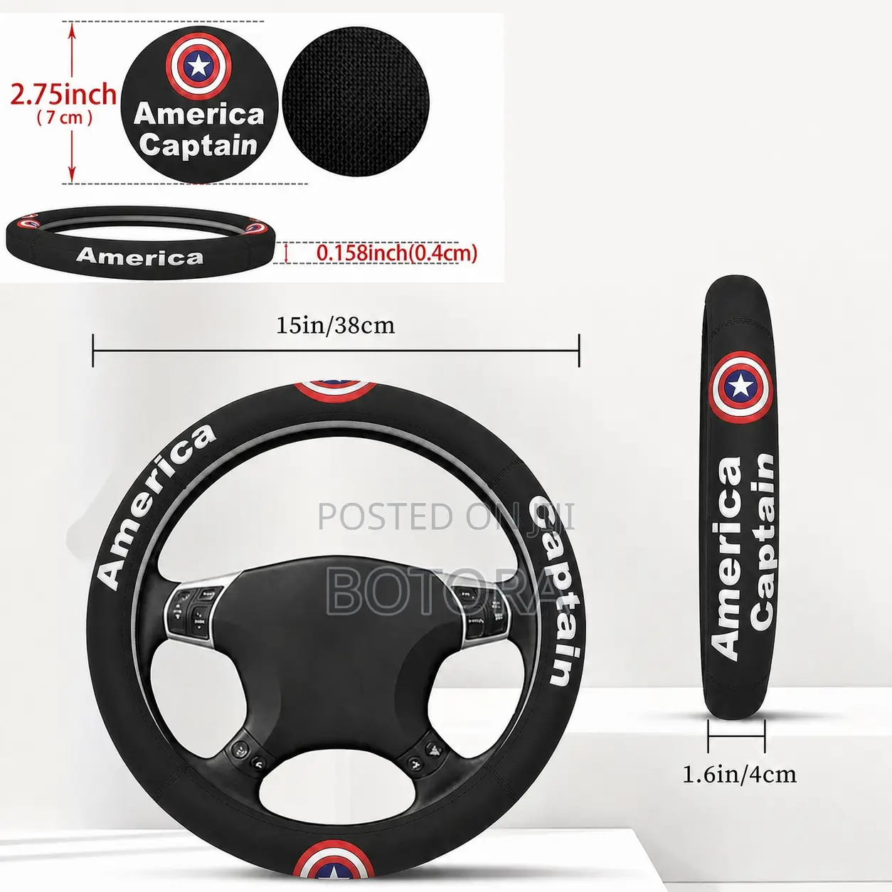 Steering Wheel Cover With Inner Ring, Laser Perforated Precision