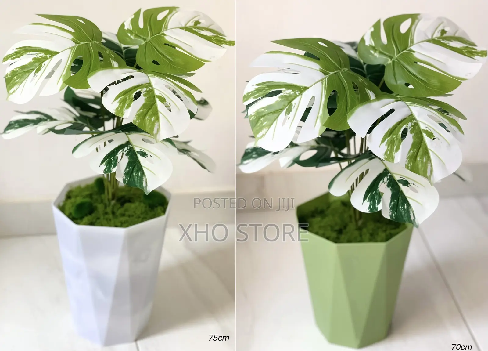 Modern Indoor Artificial Potted Plants Wooden Stands Flower Pot Vase