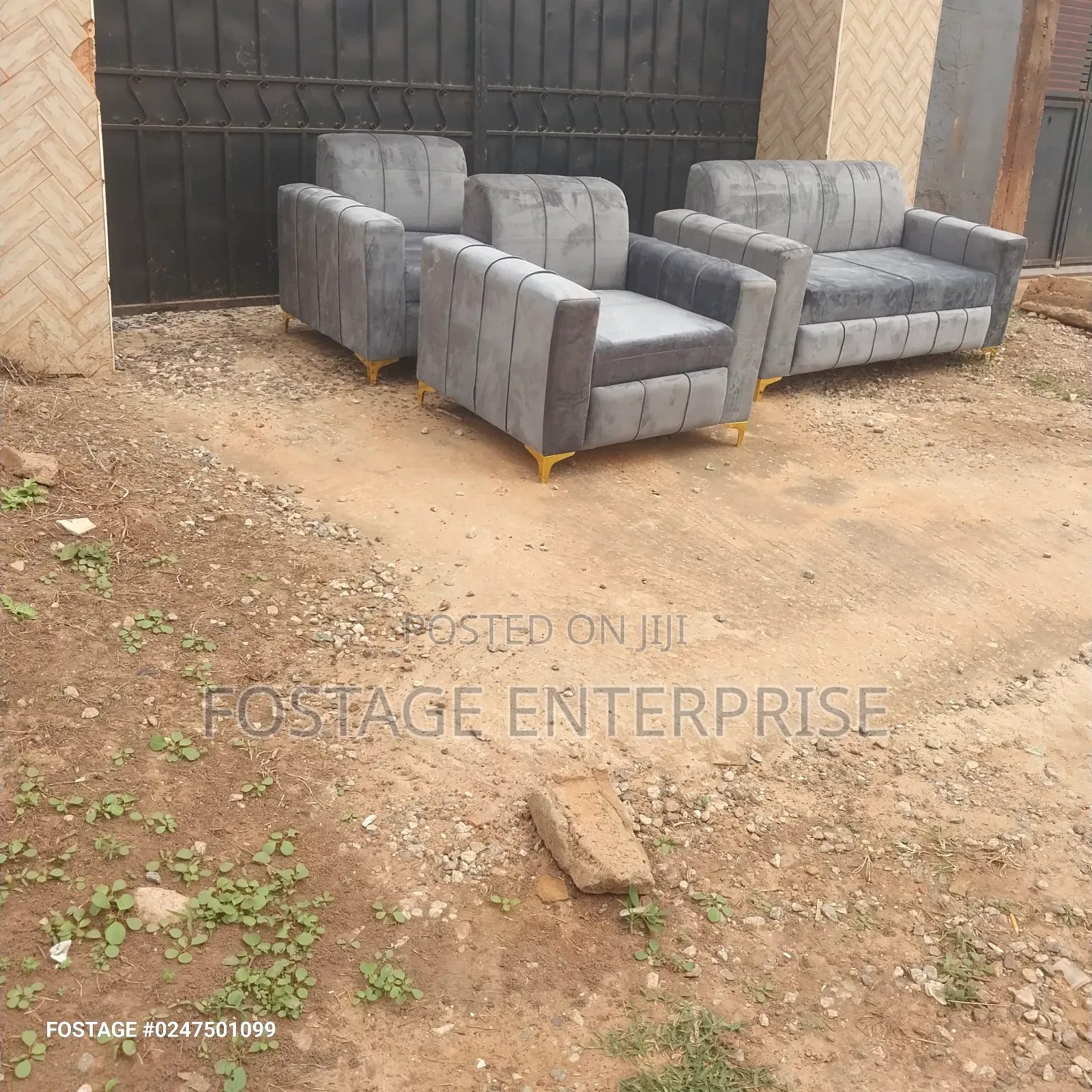 High Quality Gray Sofa Set Seven Seater