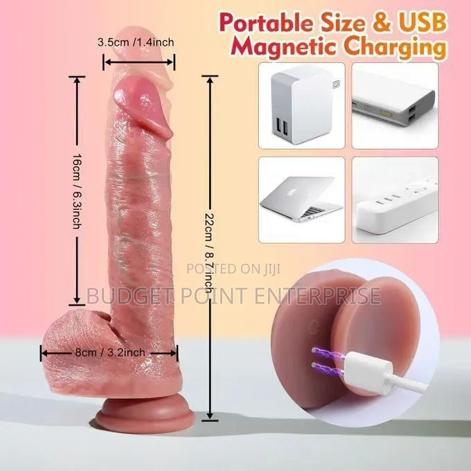 Realistic 9 Inches Rechargeable Dildo Vibrator With Remote Control