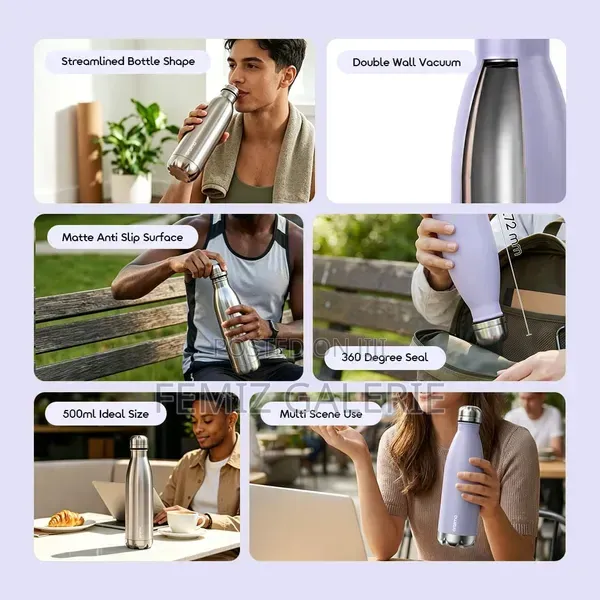 Oraimo ClassicSeal 500 500ml Compact Leakproof Insulated Water Bottle