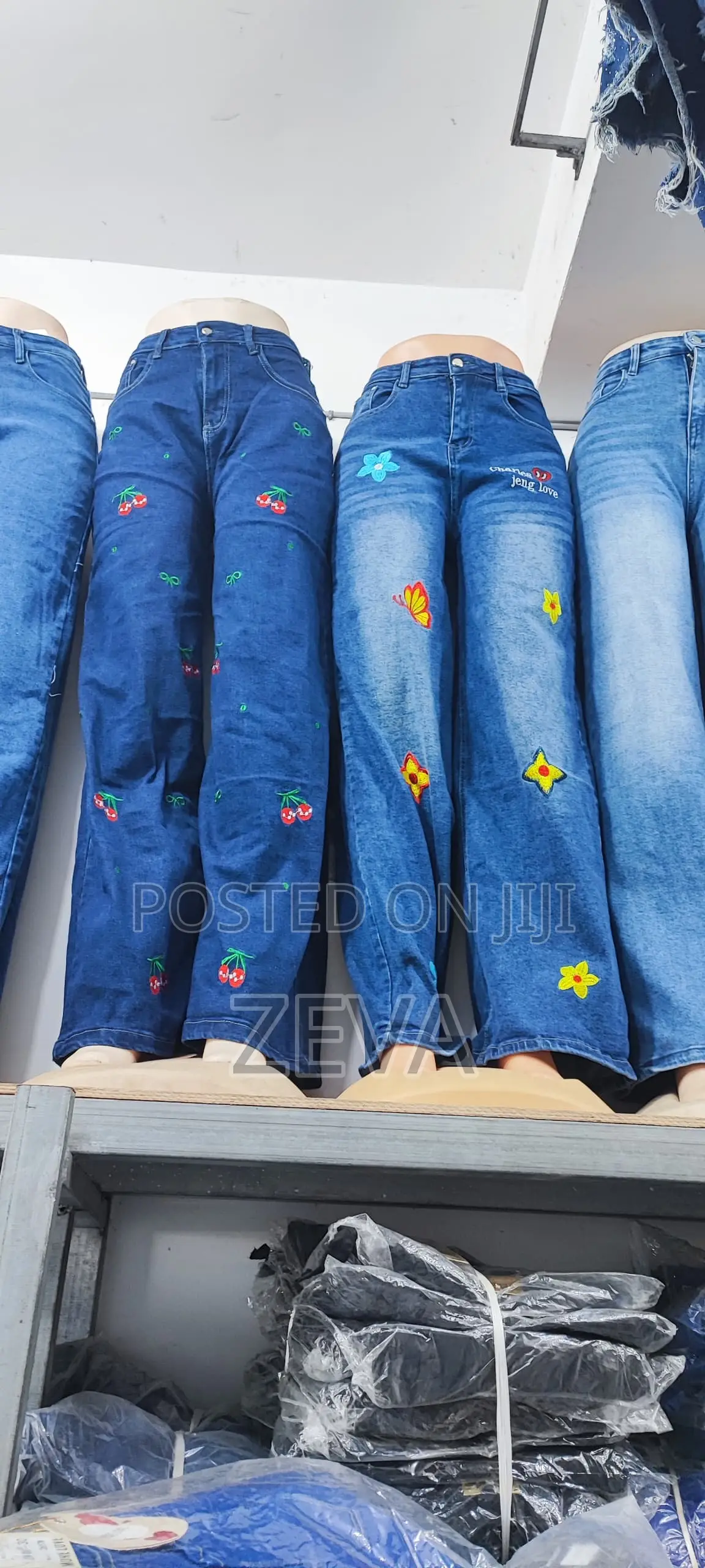 Wide Leg Jeans Trousers