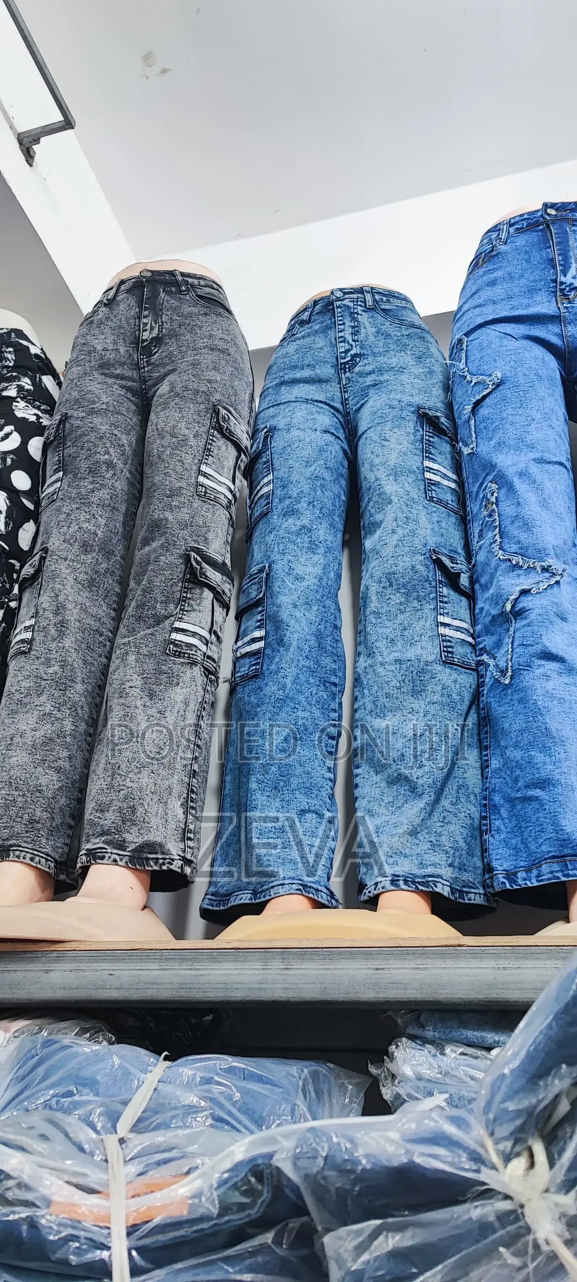Wide Leg Jeans Trousers