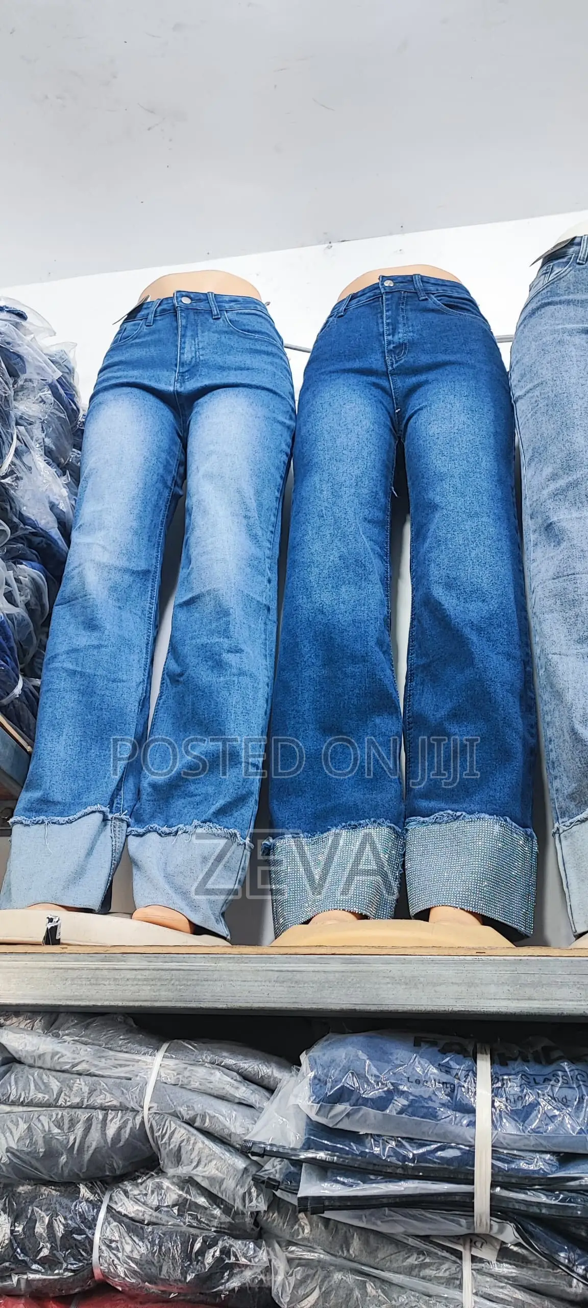 Wide Leg Jeans Trousers