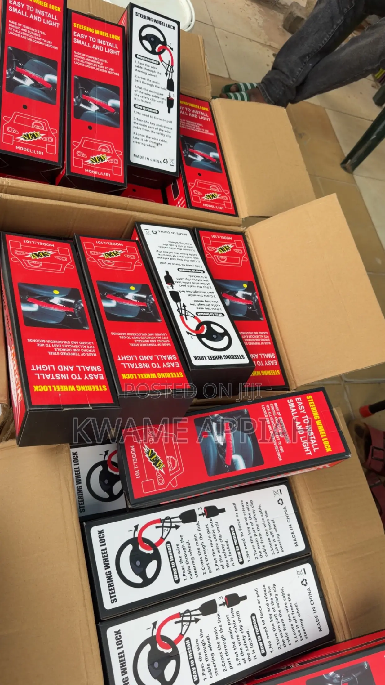 Steering Wheel Lock ~ Anti-Theft Steel Cable