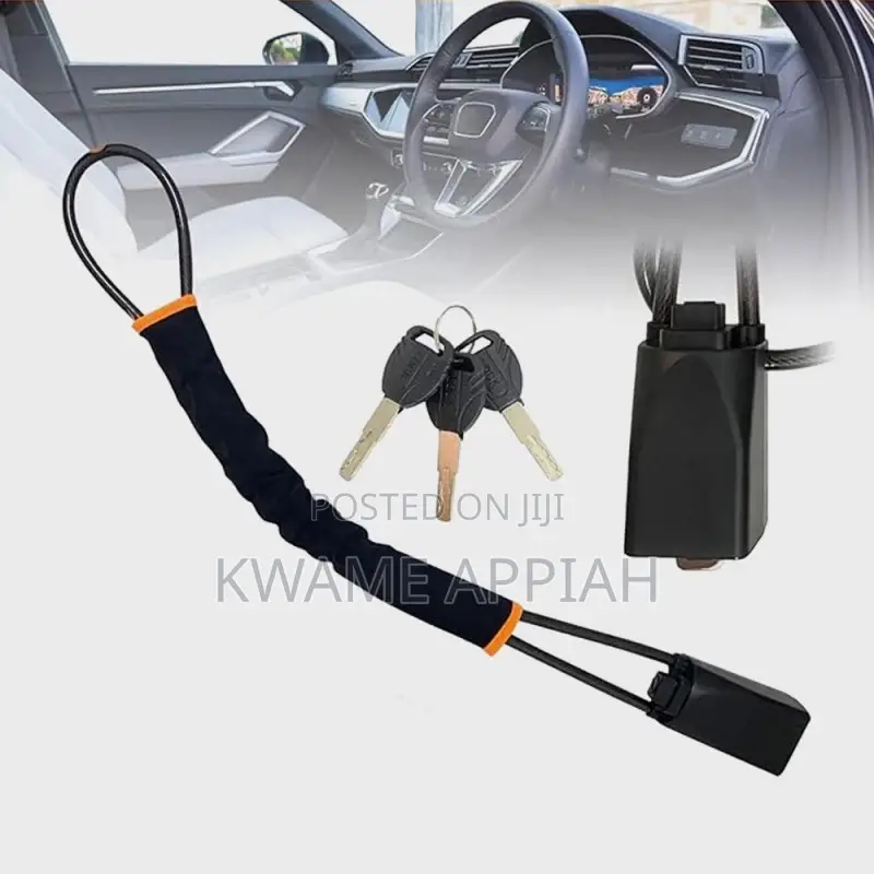 Steering Wheel Lock ~ Anti-Theft Steel Cable