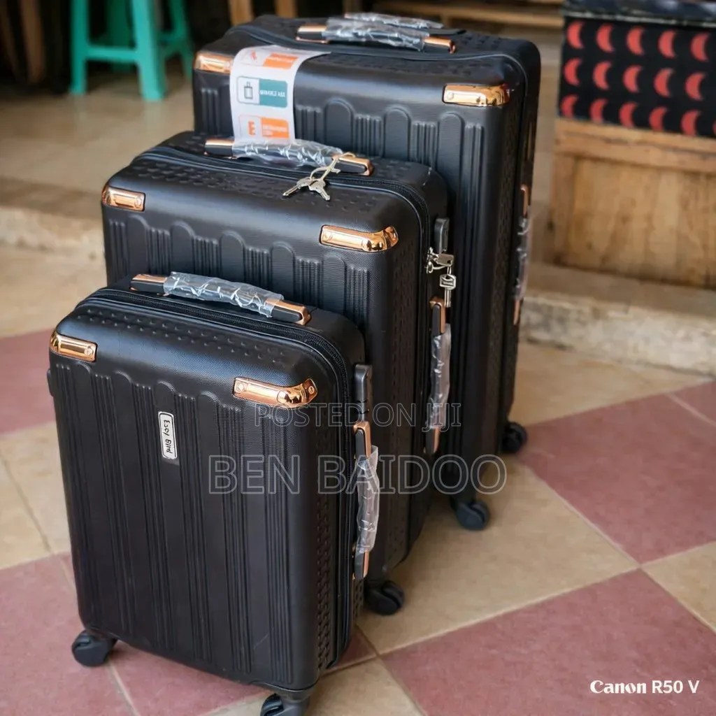 Plastic Travelling Bags 3in1 (3 Set Solid Travelling Luggage)