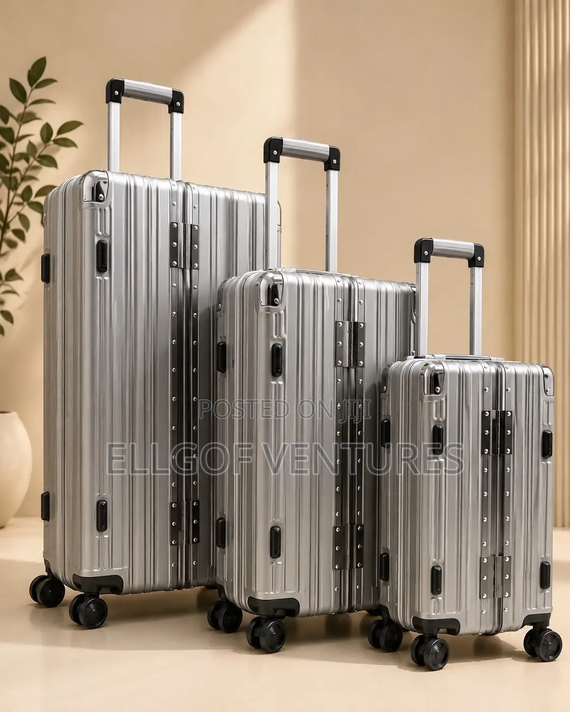 3-Piece Premium Hard Shell Travel Luggage Set With TSA Lock 360 Wheel