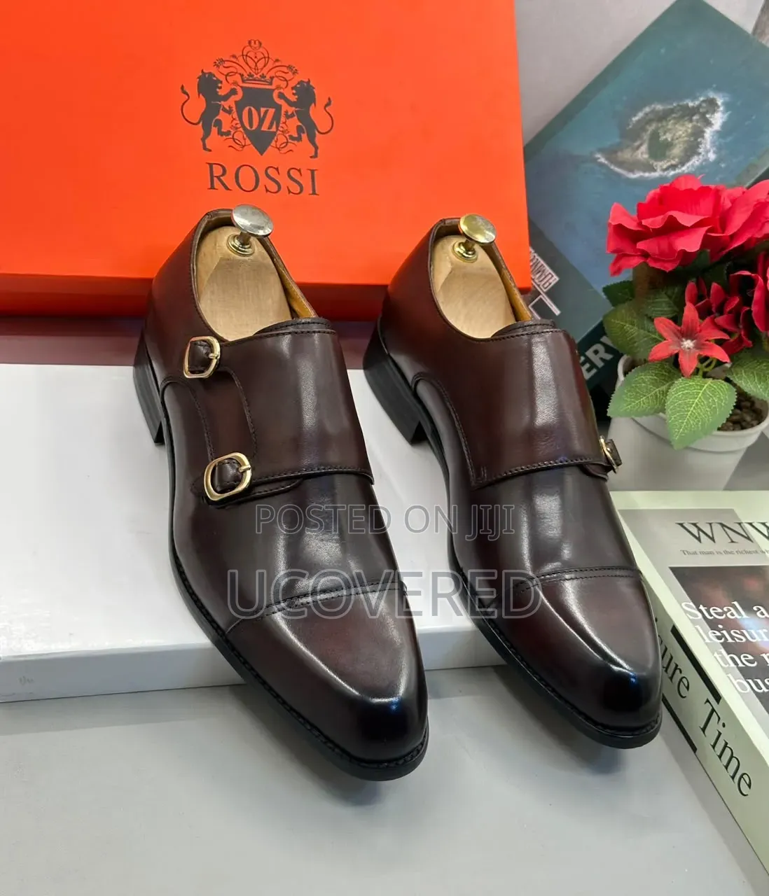 Rossi Brand Men's Double Monk Strap Shoes