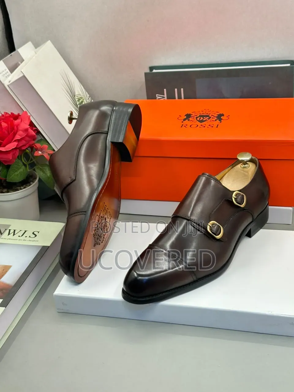 Rossi Brand Men's Double Monk Strap Shoes