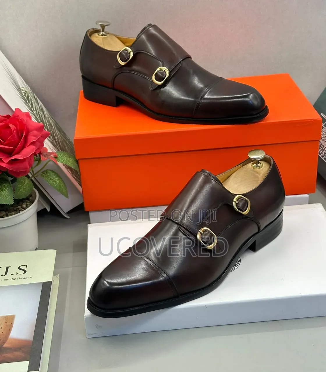 Rossi Brand Men's Double Monk Strap Shoes