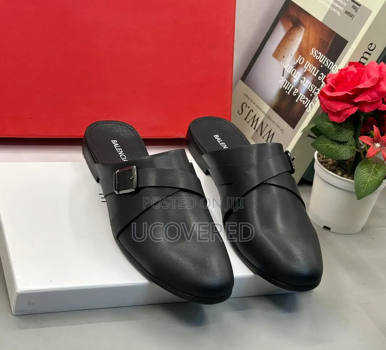 Balenciaga Men's Leather Half Shoes