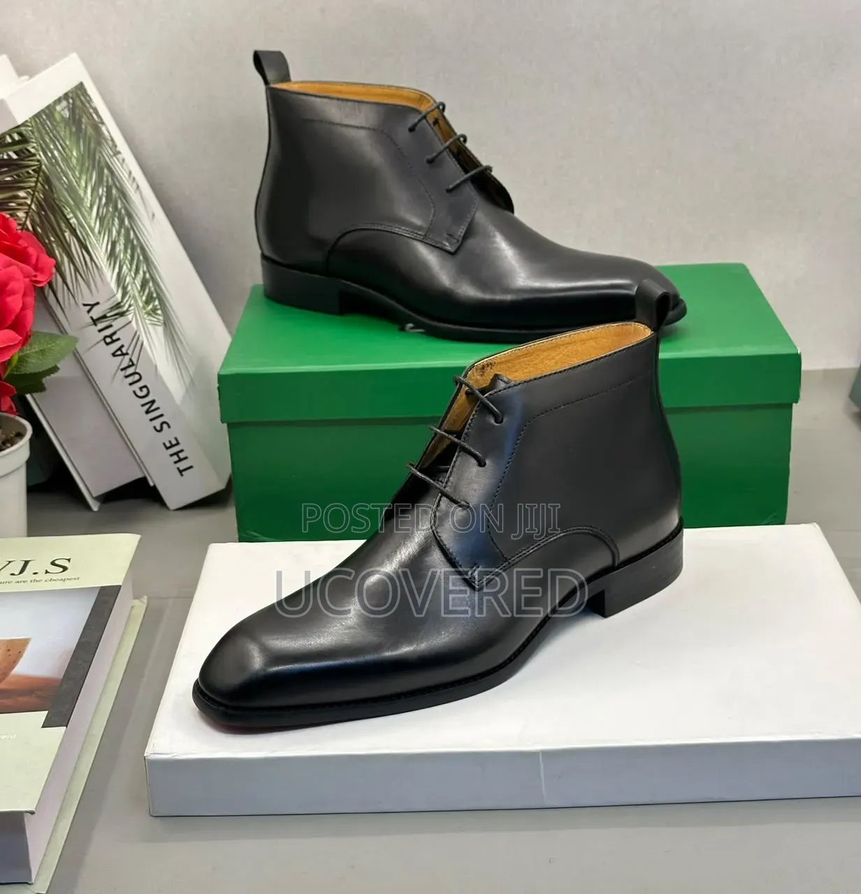 Black Leather Chukka Boots From Clarks