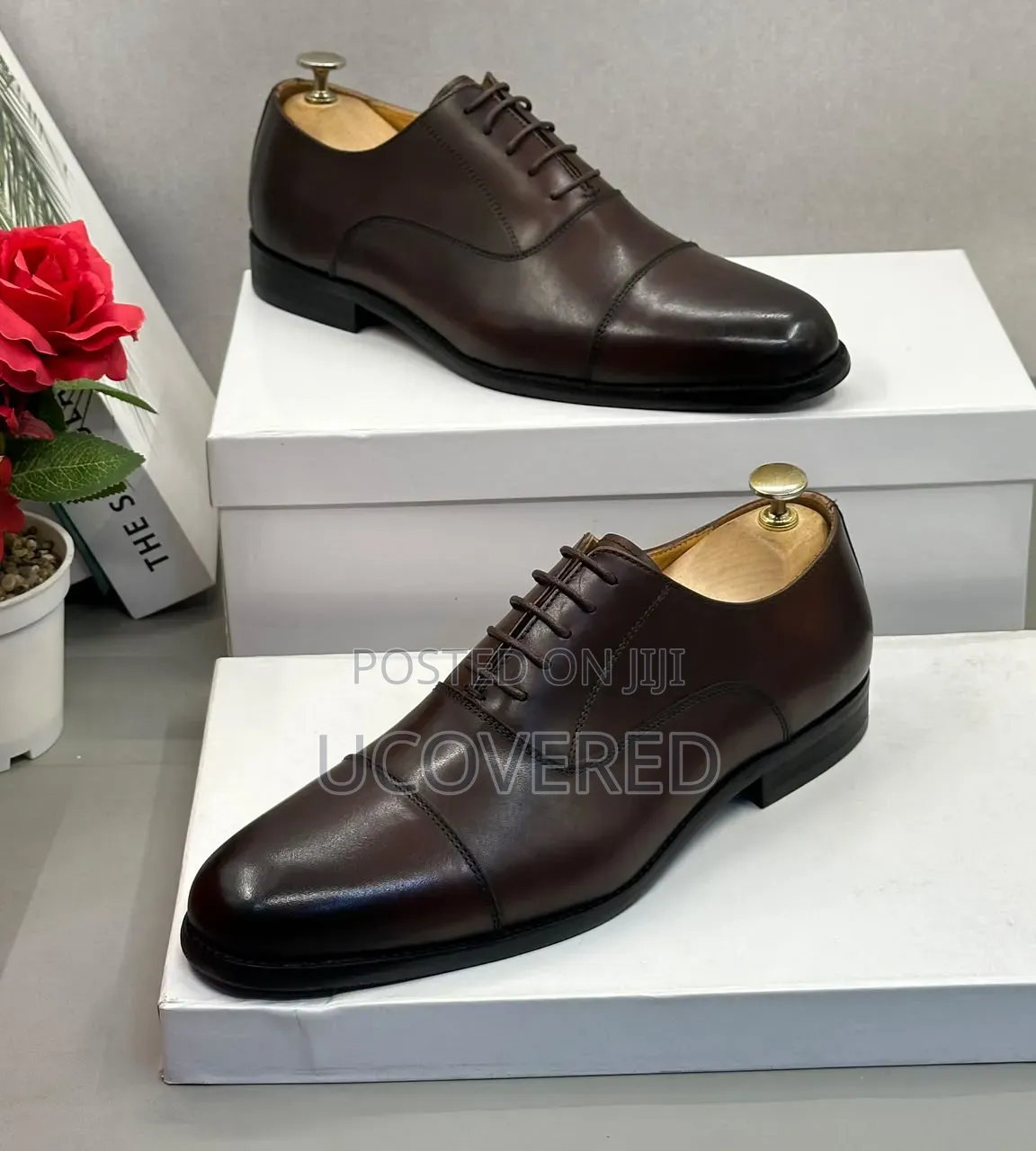 Berluti Brown Cap-Toe Oxford Shoes