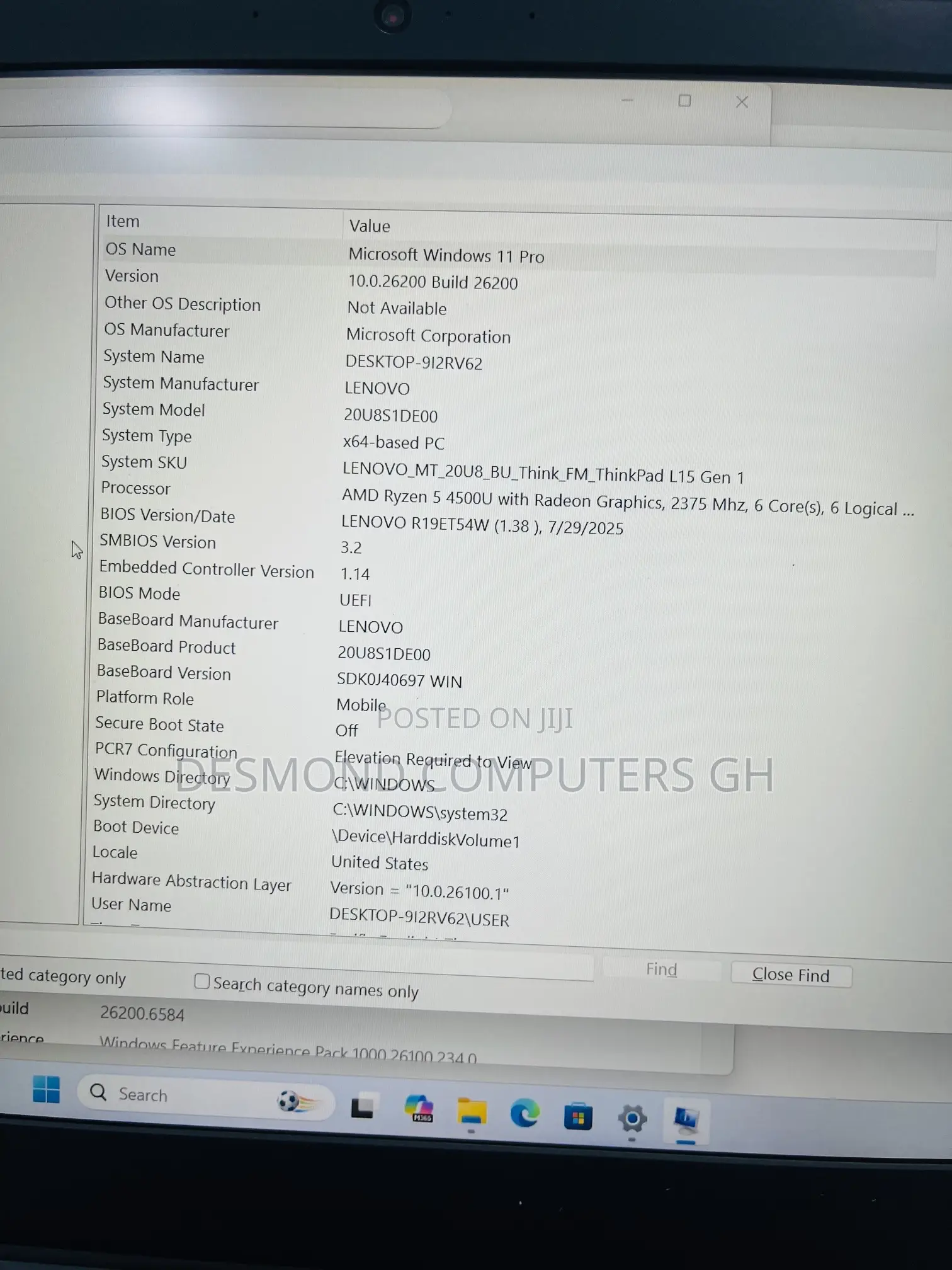 Laptop Lenovo ThinkPad L15 Gen 3 8GB AMD Ryzen 5 SSD 256GB