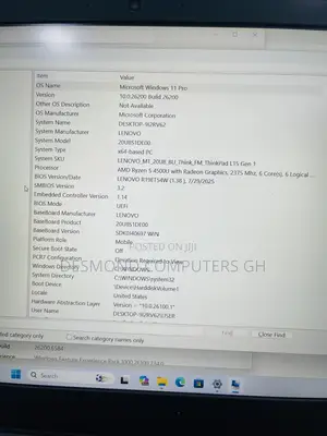 Laptop Lenovo ThinkPad L15 Gen 3 8GB AMD Ryzen 5 SSD 256GB