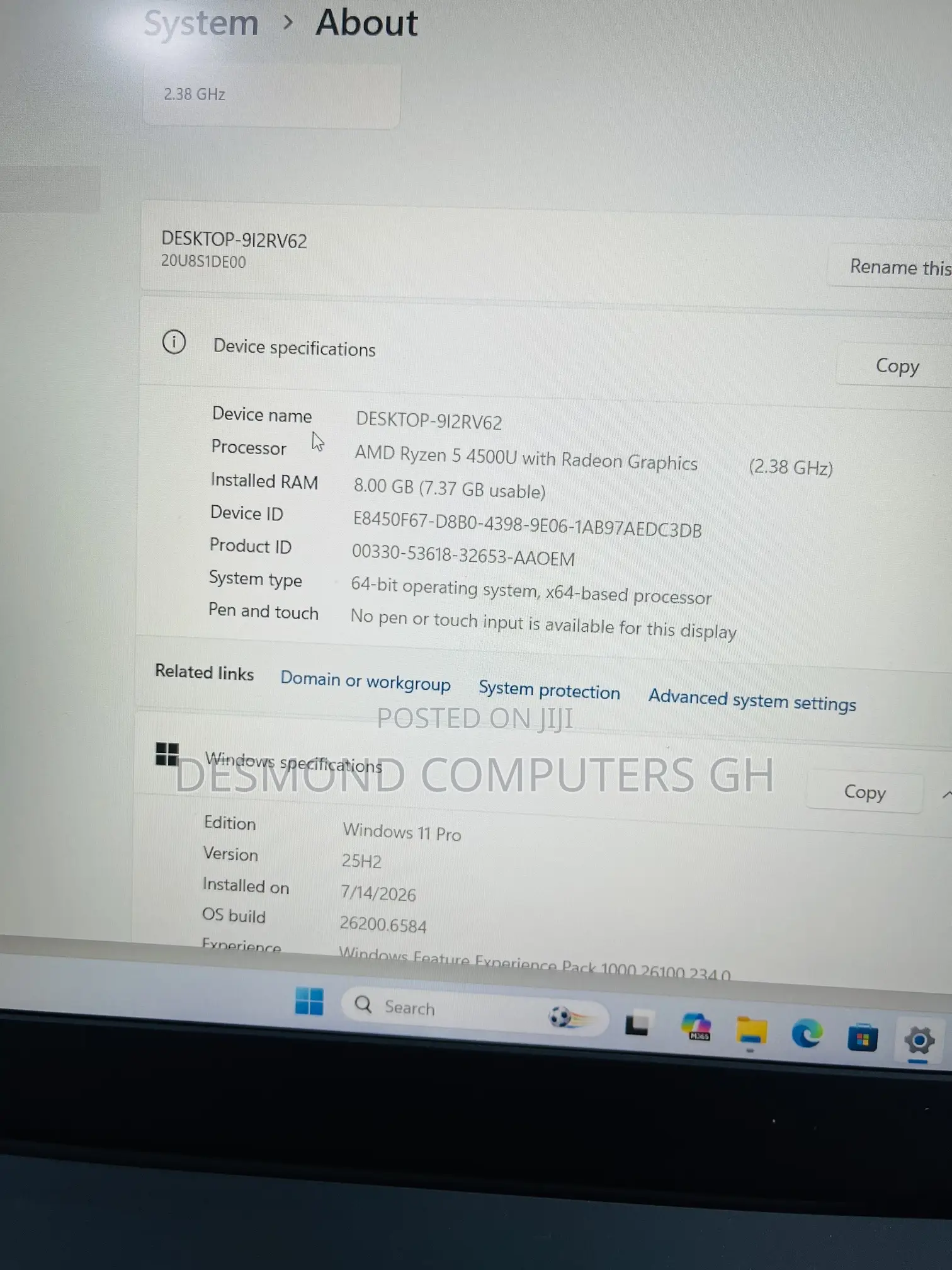 Laptop Lenovo ThinkPad L15 Gen 3 8GB AMD Ryzen 5 SSD 256GB