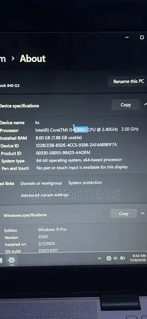 Laptop HP EliteBook 840 G3 8GB Intel Core i5 SSD 512GB