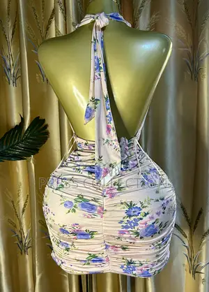 Sexy Floral Halter Bodycon Mini Dress | Party, Club Date Night Wear