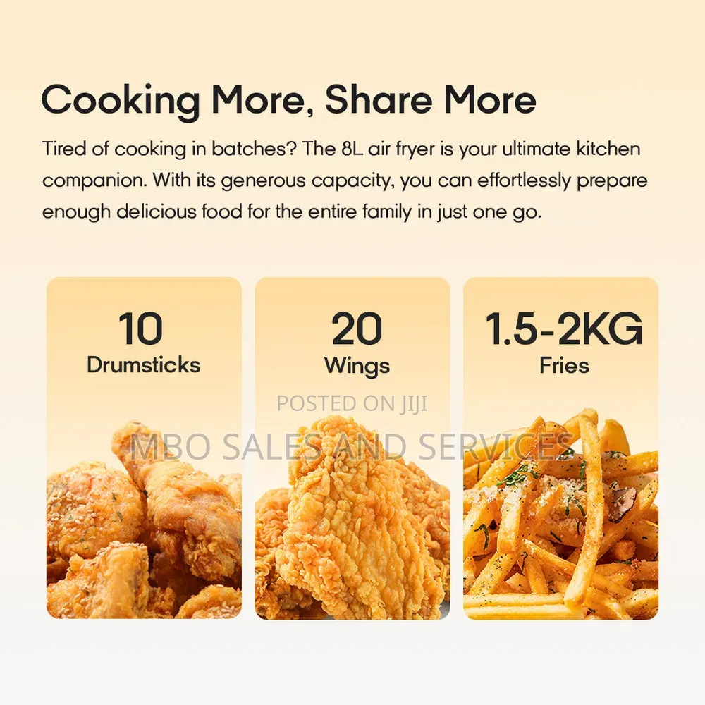 Syinix Digital Air FRYER 3D Heat Circulation Nonstick and Odor Free