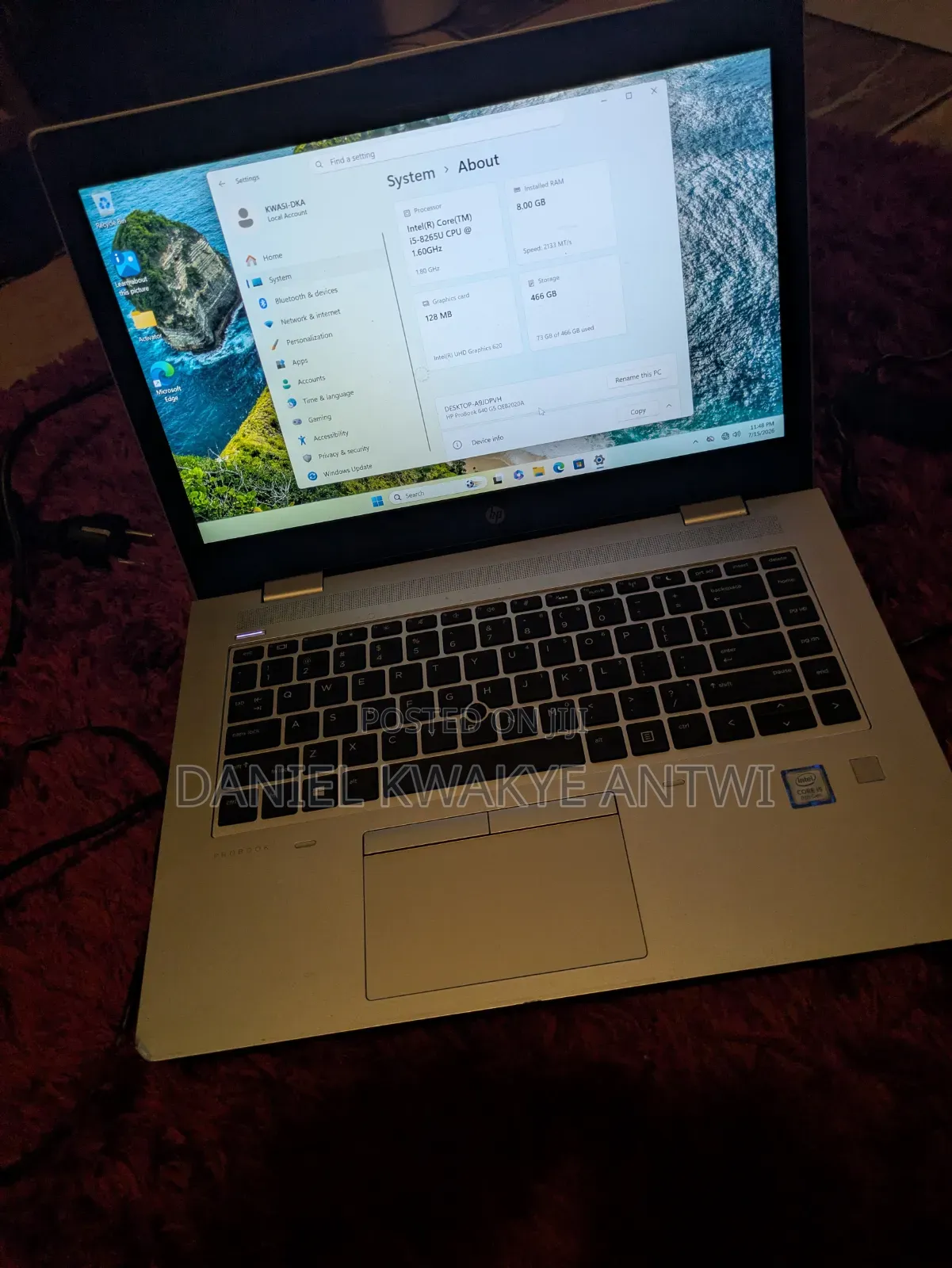 Laptop HP ProBook 640 G5 8GB Intel Core i5 SSD 256GB