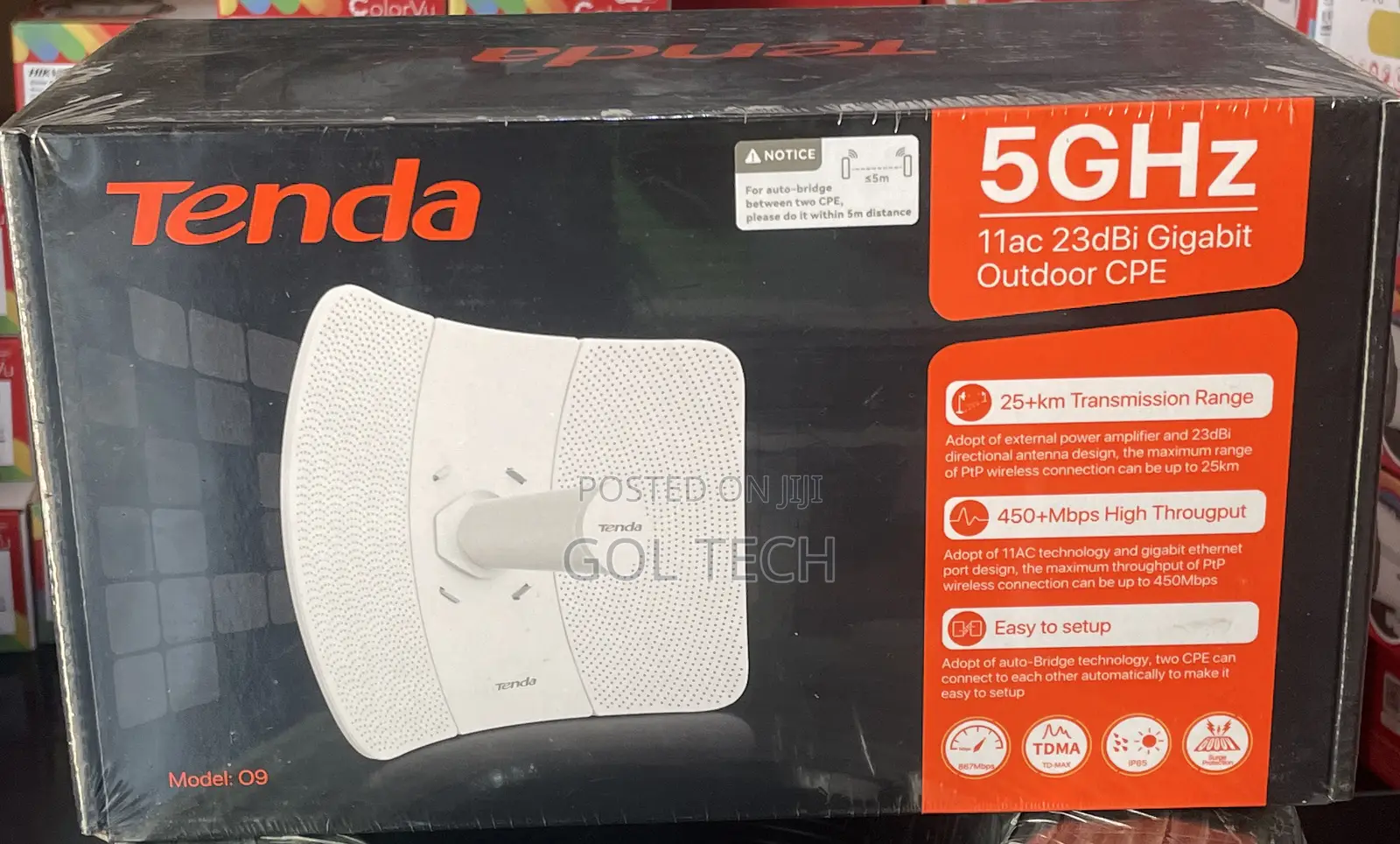 Tenda 5GHZ 11ac 23dBi Gigabit Outdoor CPE