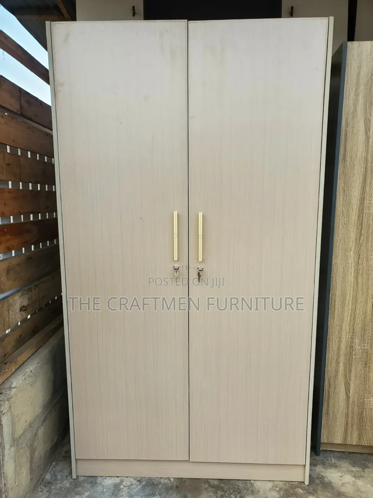 Foreign Wood Laminated 2 Doors Wardrobe.