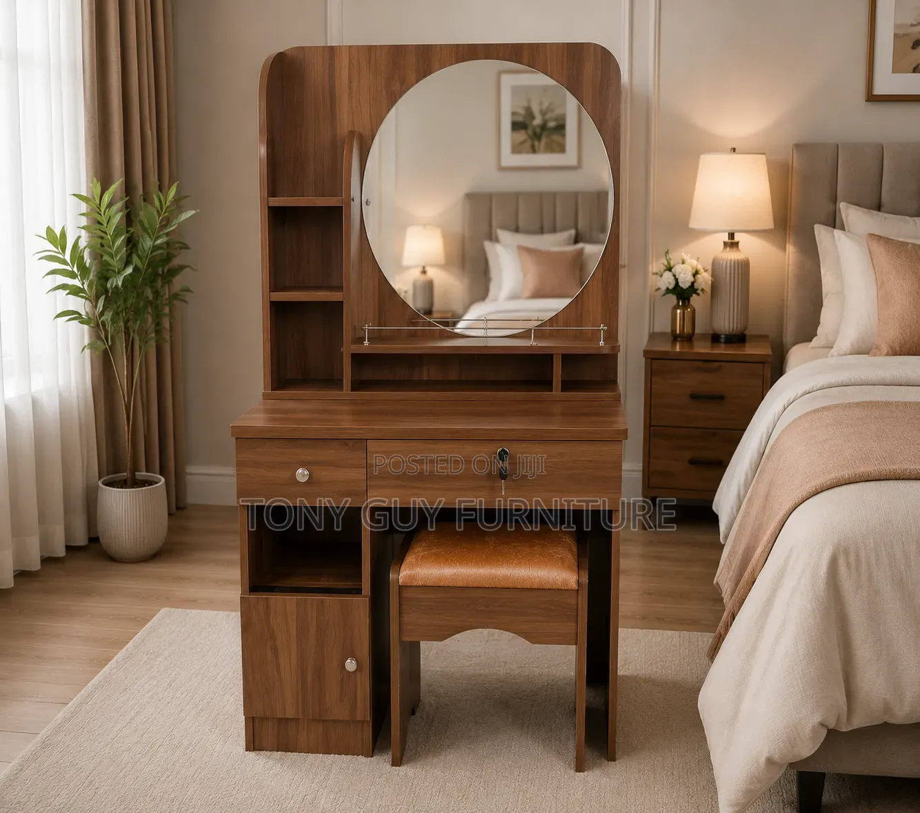 Dressing Mirror With a Side Wardrobe