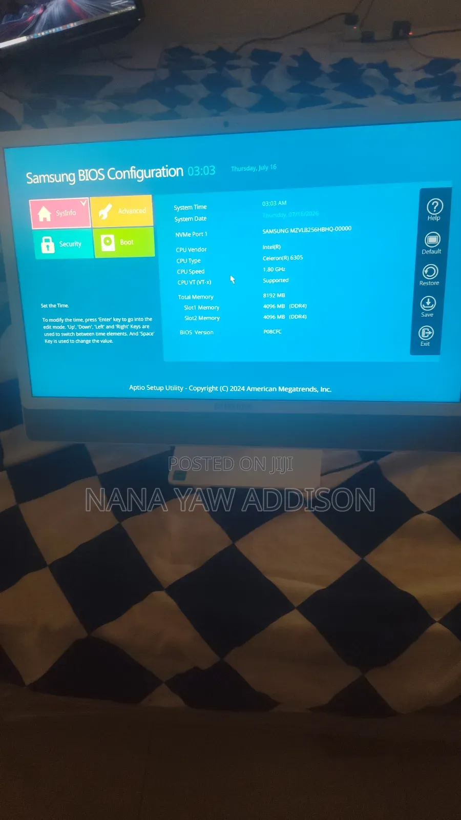 Desktop Computer Samsung 8GB Intel Celeron SSD 256GB