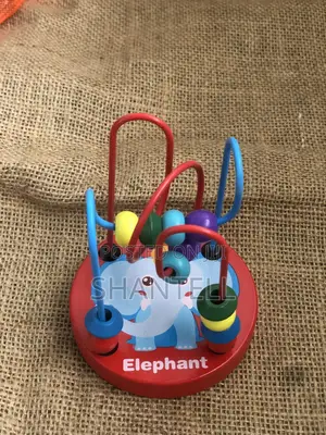Wooden Elephant Bead Maze Toy for Toddlers