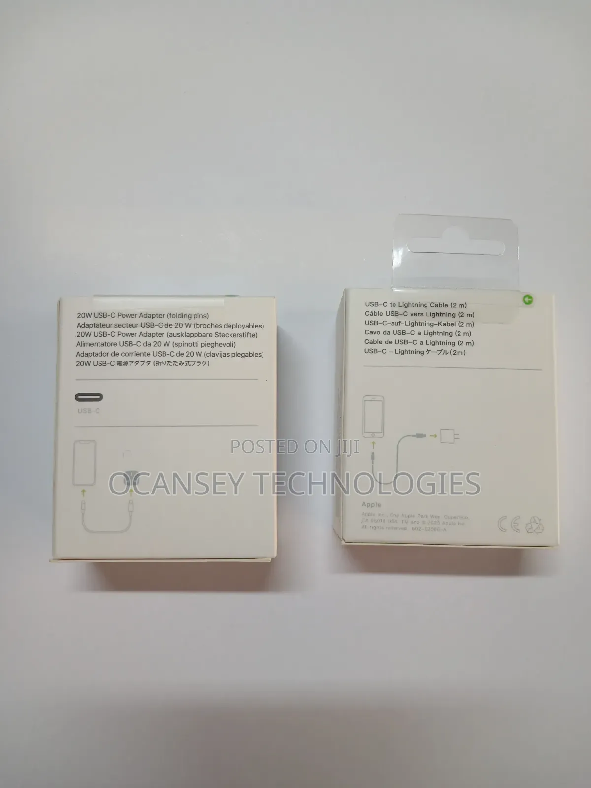 Original iPhone 20W 3-Pin Fast Head With Type-C to Lightning 2m Cable
