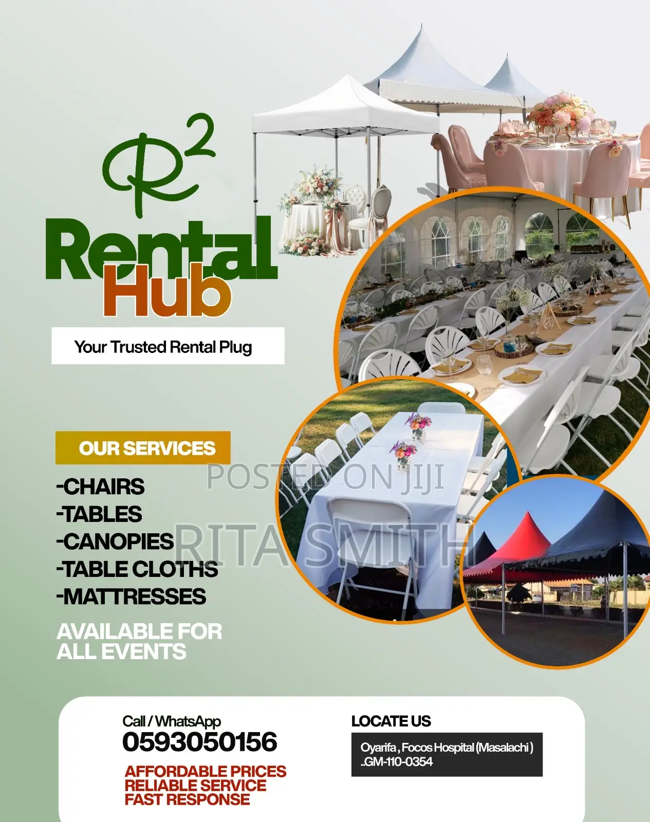 Tables,Chairs,Canopies for Rent at Affordable Price