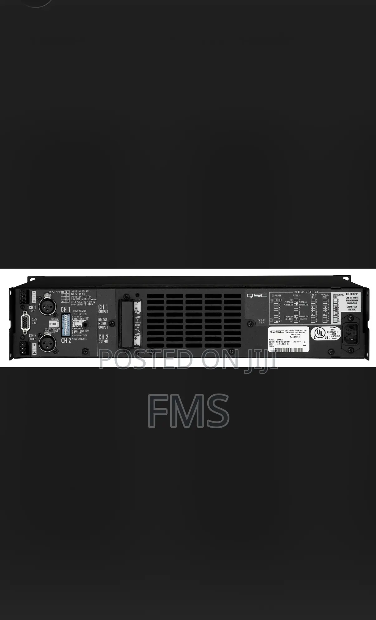 QSC CX1102 2-Channel Power Amplifier.