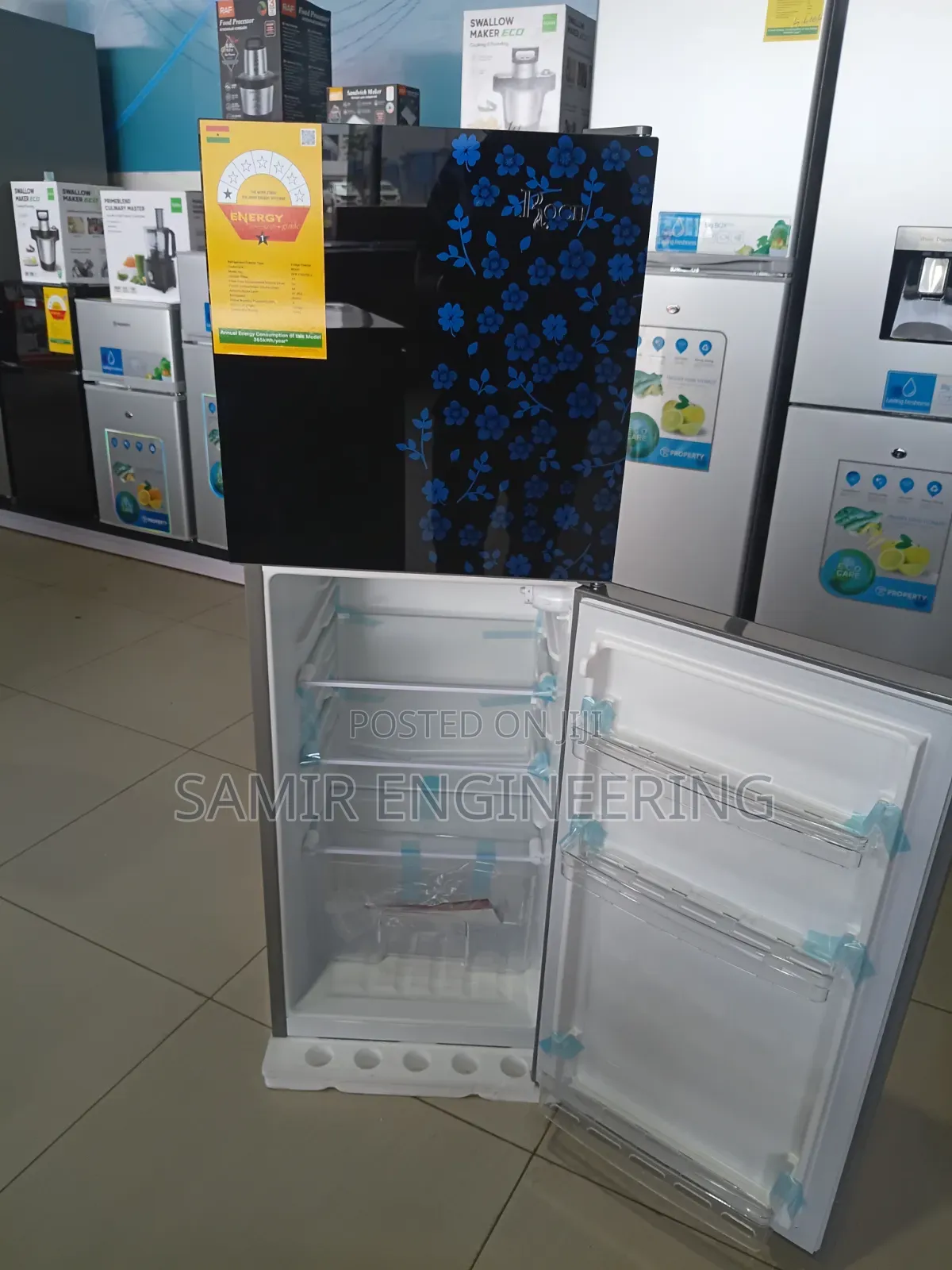 Roch 138L Double Door Fridge Compact Top-Freezer Refrigerator