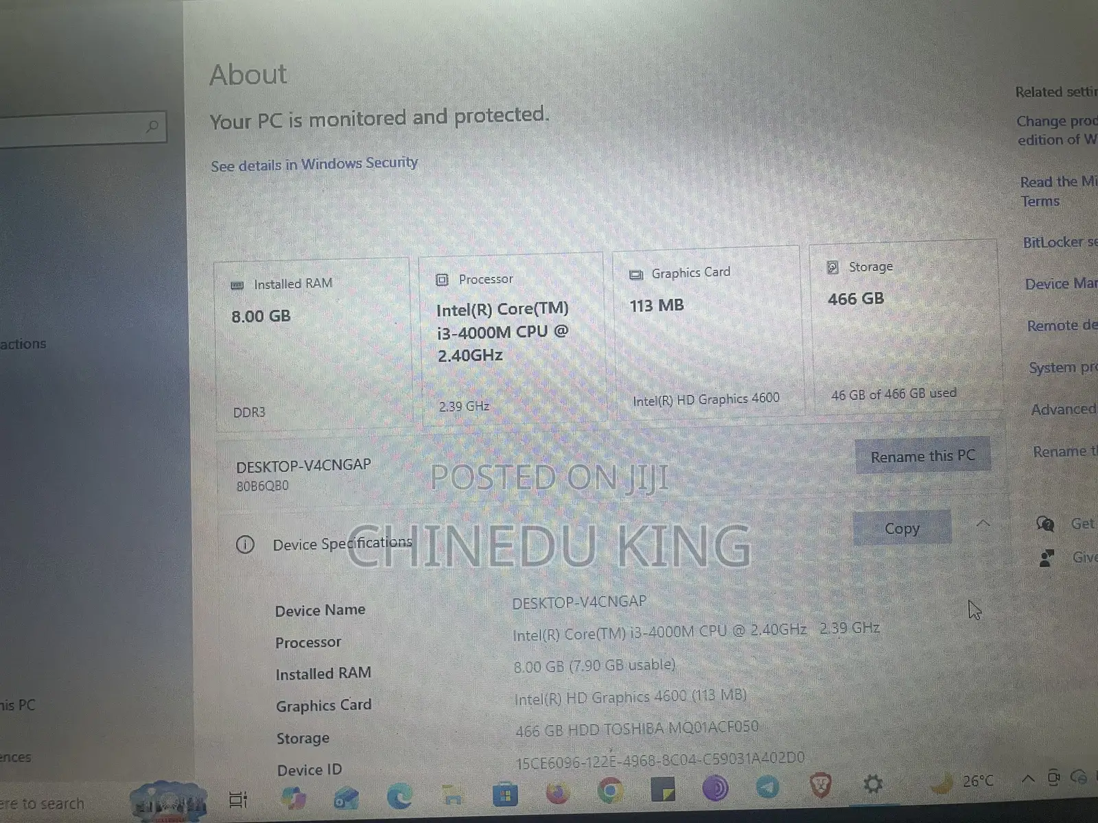 Laptop Lenovo ThinkPad X1 8GB Intel Core i5 HDD 500GB