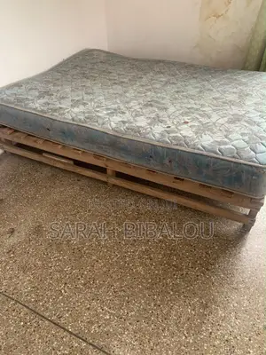 Bed Mattress + Wooden Pallet Base