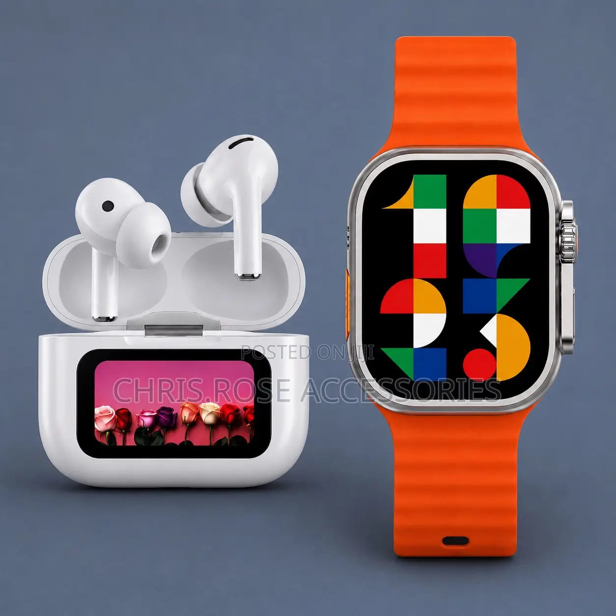Smart Watch + Wireless Earbuds Combo