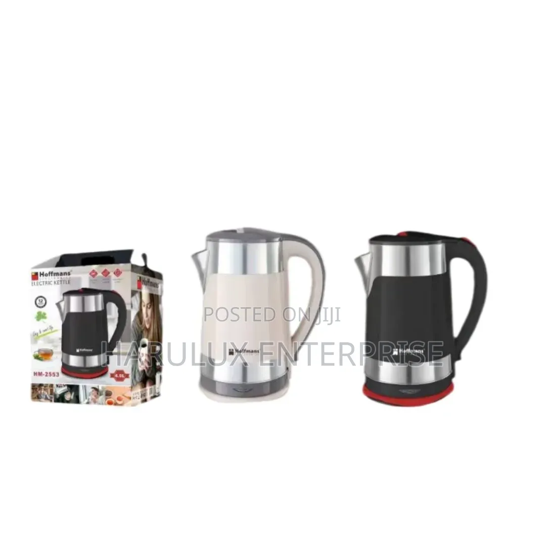 Hoffmans 4.0L Stainless Steel Electric Kettle - 2000W (HM-2553)