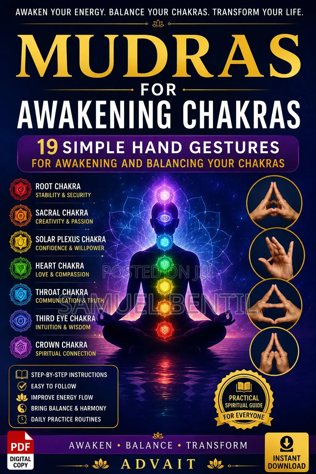 Mudras for Awakening Chakras PDF – 19 Hand Gestures